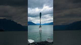 📍VEVEY SWITZERLAND 🇨🇭 The Giant Fork 🍴 thefork alimentarium switzerland [upl. by Annij]