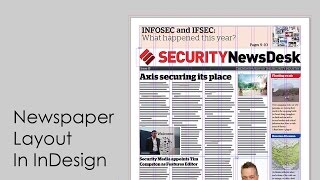 How to design a newspaper Newspaper layout in InDesign [upl. by Eussoj]