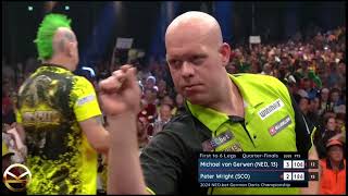 A CLASSIC  Peter Wright vs Michael Van Gerwen  German Darts Championship 2024 [upl. by Yenatirb453]