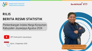 RILIS BERITA RESMI STATISTIK  PERKEMBANGAN INDEKS HARGA KONSUMEN KABUPATEN JAYAWIJAYA AGUSTUS 2024 [upl. by Neeuq]