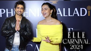 Abhishek Kumar amp Tejasswi Prakashs Stylish Looks at Elle Carnival 2024 [upl. by Hadeis944]