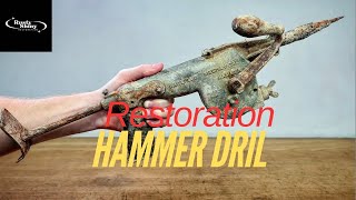 Antique Hand Cranked Hammer Drill  Restoration [upl. by Assek]