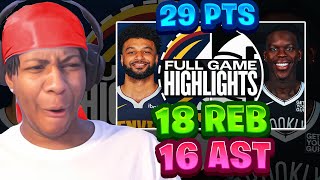 JOKIC INSANE TRIPLE DOUBLE Lvgit Reacts To NUGGETS at NETS  FULL HIGHLIGHTS  October 29 2024 [upl. by Colner]