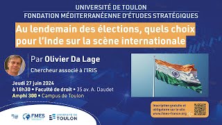 Au lendemain des élections quels choix pour lInde sur la scène internationale [upl. by Kiran324]