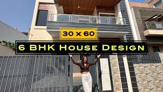 30x60 200 Yard 6 BHK Double Story House Design With Interior Design  House For Sale in Zirakpur [upl. by Rorie176]