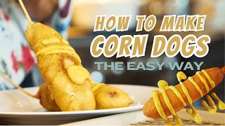 How To Make Corn Dogs Recipe 🌭 Cornmeal  Maple Syrup [upl. by Esinert]