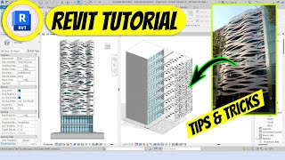 Wavy Facade in Revit Tutorial  Revit Beginner Tutorial [upl. by Rolf407]