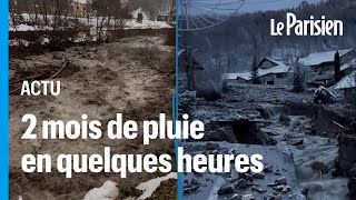 Intempéries dans les HautesAlpes  torrents de boue inondations et routes arrachées [upl. by Reifinnej410]