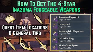 How to get the 4Star Inazuma Forgeable Weapons Northlander Billet Weapons  Genshin Impact Guide [upl. by Ettedranreb970]