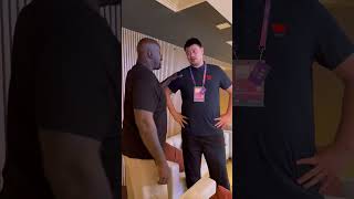 Yao Ming makes Shaq look regular height 😳 via shaqX shorts [upl. by Lynea]