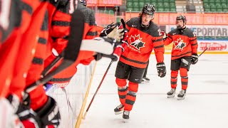 Highlights from Canada vs Switzerland in 2024 IIHF World Junior Championship pretournament action [upl. by Madlen764]