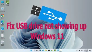 How to fix USB drive not showing up windows 11 [upl. by Anallese]