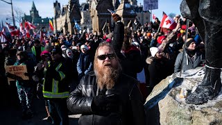 Shift in tone Day two of trucker convoy protests in Ottawa [upl. by Asiar]