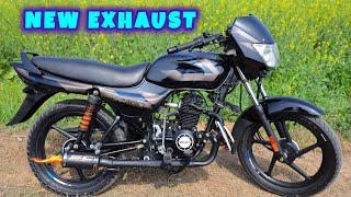 New Exhaust Installation in Bajaj CT 100 Bike [upl. by Towny]