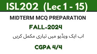 ISL202 MIDTERM preparation 2024  isl202 MCQ preparation  ISL202 MIDTERM PREPARATION [upl. by Pooley]