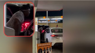 ER nurse beat up in Houston Whataburger drivethru after bumping SUV in front of her [upl. by Bradney110]