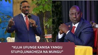 quotKUJA UFUNGE KANISA YANGU MJINGAUNACHEZA NA MUNGU WEWEquot ANGRY PASTOR NGANGA BLASTS PRESIDENT RUTO [upl. by Nylisoj313]