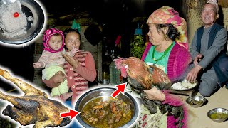 Local Chicken Soup Recipe with rice cooking amp eating  Nepali Village kitchen  village life vlog [upl. by Astraea153]