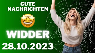 WIDDER ♈️😄 ÜBERRASCHEND GUTE NACHRICHTEN 😄 Horoskop  28Oktober 2023 widder tarot [upl. by Bik]