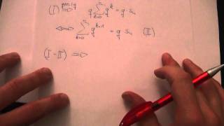 Herleitung des Wertes von geometrischen Reihen [upl. by Anawk]