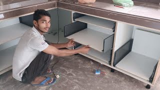 kitchen innotech fiting किचन में इनोटेक फिटिंग कैसे करते हैं Tandem Box Ss basket How to install box [upl. by Reisman]