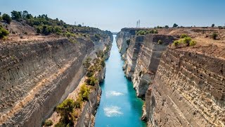 Corinth Canal Isthmus Greece [upl. by Eissoj]