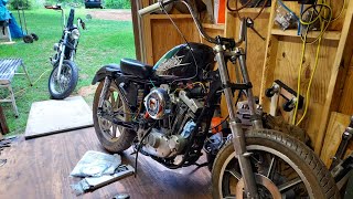 Pt12 Harley Ironhead Sporster progress  Basketcase project AMF [upl. by Niraa]