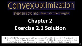 Convex optimization booksolutionexercise21convex combination [upl. by Asilenna905]