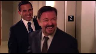 Michael scott and David brent The office blooper [upl. by Niles]