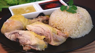 30Min Chicken Rice by Rice Cooker  EASY Hainanese Chicken Rice [upl. by Aurita]