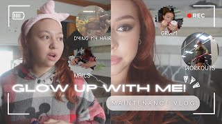 GLOW UP WME  MAINTENANCE VLOG  GRWM  Dying My Hair Copper Teeth Whitening Nails Workouts [upl. by Alius162]