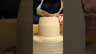 making a ceramic pot pottery clay relaxing potterywheel [upl. by Lorilyn]