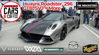 Huayra Roadster 296 GTB SVJ Land Speed Car 89 Saleen Time Capsule  South OC Cars and Coffee [upl. by Omik]