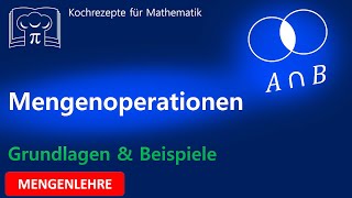 Mengenoperationen verständlich erklärt Schnitt Vereinigung und Differenz [upl. by Assetak]