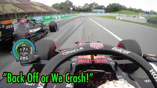 Verstappens quotYou back off or we crashquot Race Start [upl. by Kriss323]