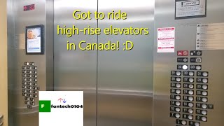 Niagara Traction Elevators  Hilton Fallsview Hotel  Niagara Falls Ontario [upl. by Griselda]