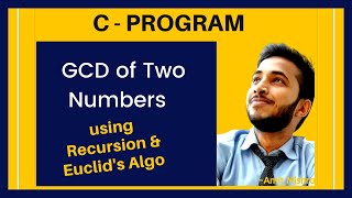 C Program to find GCD of Two Number using Recursion with Flowchart [upl. by Zzabahs507]