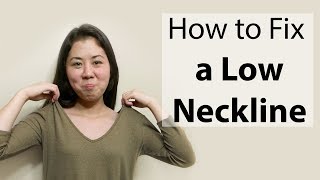 How to Fix a Low Neckline V Neck  Beginner Sewing Tutorial  DIY Tailoring [upl. by Asenab798]