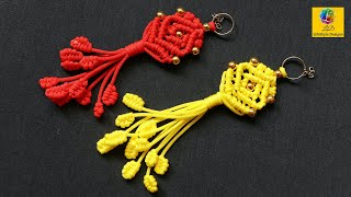 Macrame Easy Paracord Lanyard Keychain  Paracord Key Chain  Handmade LifeStyle Designs Tutorial 7 [upl. by Anerec625]