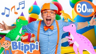 Blippi’s Colorful Dino Dance Party  Blippi  Educational Videos for Kids [upl. by Acim]