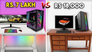 EXPENSIVE VS CHEAP GAMING PC SETUP [upl. by Marcoux951]