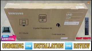 SAMSUNG UA43AU7500 2022  43 Inch 4k Crystal UHD Smart Tv Unboxing And Review  Complete Demo [upl. by Gwen919]