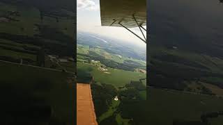 Poweroff stall Window seat view airplane aviation flying girl [upl. by Senior]