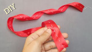 Amazing Ribbon Rose Idea  How to make Ribbon Flowers at Home  Handmade Flower Tutorial [upl. by Carroll]