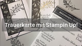 Trauerkarte basteln mit Stampin Up [upl. by Aihceyt]