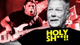 JAMES HETFIELD SHOCKED BY ROBERT TRUJILLO CRAZY SKILLS RARE  METALLICA [upl. by Ellevehs]