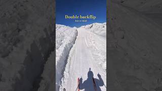 Double backflip attempt on xc skis [upl. by Ainola]