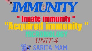 Immunity Innate immunity Acquired immunity  microbiology  gnm bsc 1st year [upl. by Flessel]