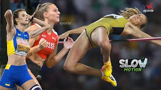 Womens High Jump amp Pole Vault Events in SLOW MOTION  European Athletics Championships ROMA 2024 [upl. by Nosila]