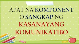 KOMPONENT NG KASANAYANG KOMUNIKATIBO Gramatikal Sosyolingguwistik Diskorsal at Strategic [upl. by Keely]